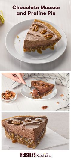 Chocolate Mousse and Praline Pie