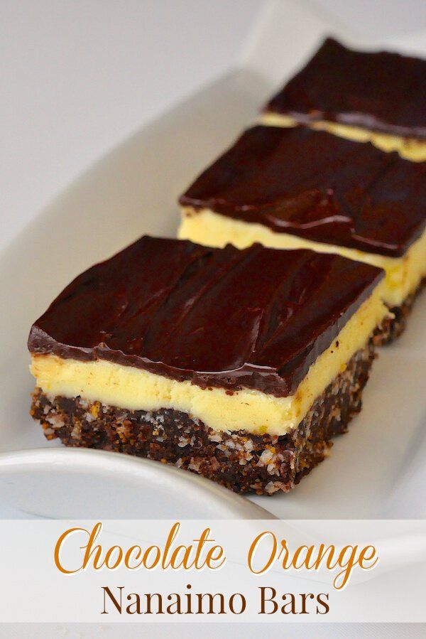 Chocolate Orange Nanaimo Bars