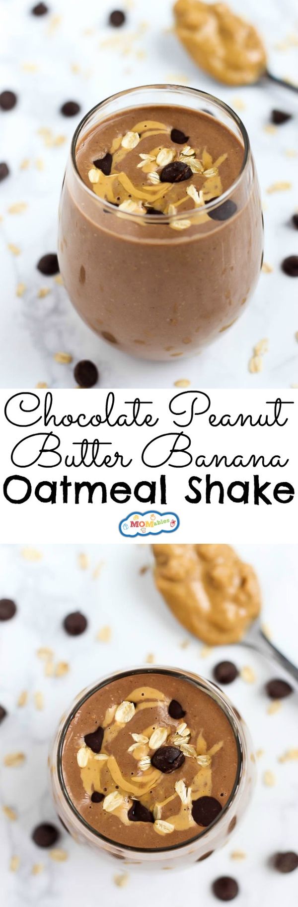 Chocolate Peanut Butter Banana Oatmeal Shake