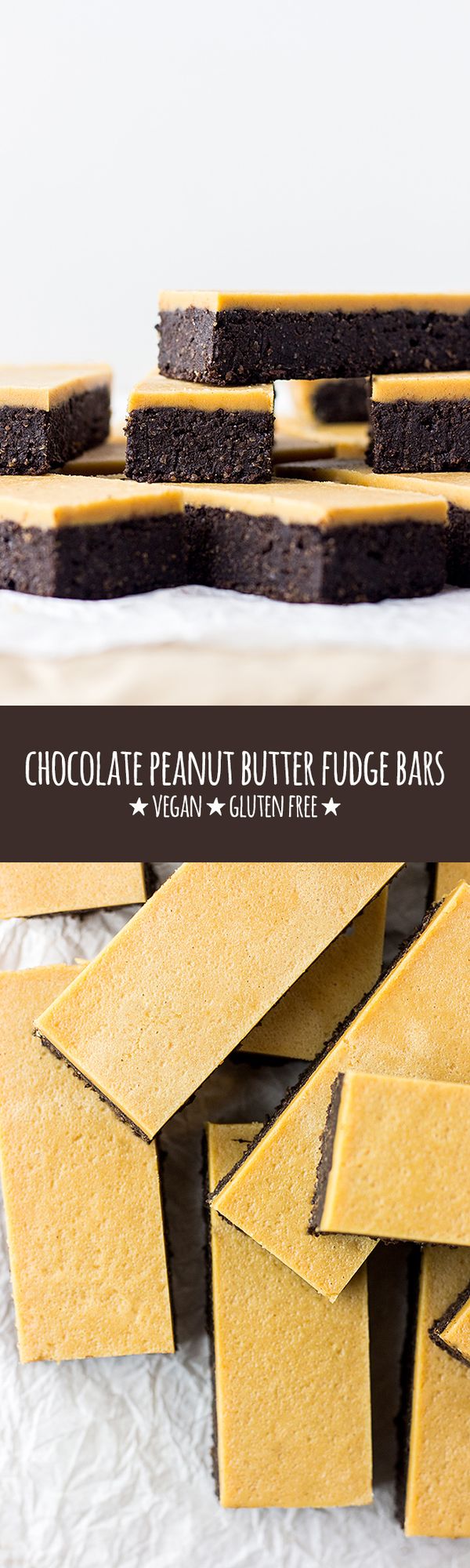 Chocolate peanut butter fudge bars