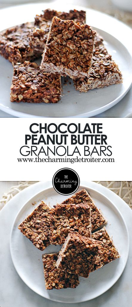 Chocolate Peanut Butter Granola Bars