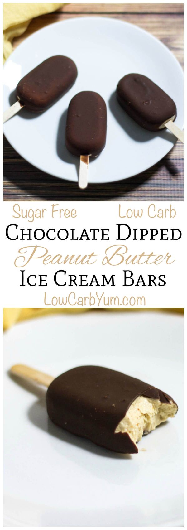 Chocolate Peanut Butter Ice Cream Bars