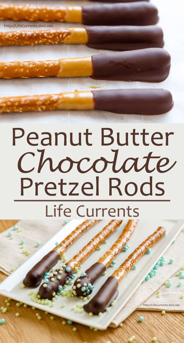 Chocolate Peanut Butter Pretzel Rods