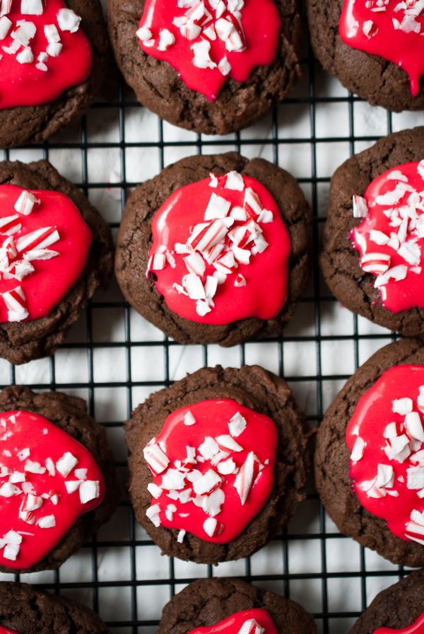 Chocolate Peppermint Cream Cookies