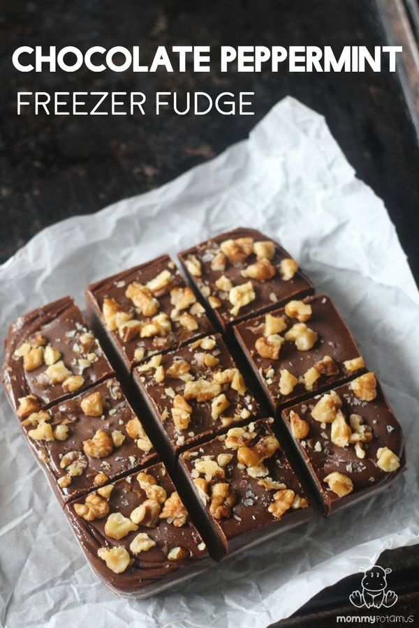 Chocolate Peppermint Freezer Fudge