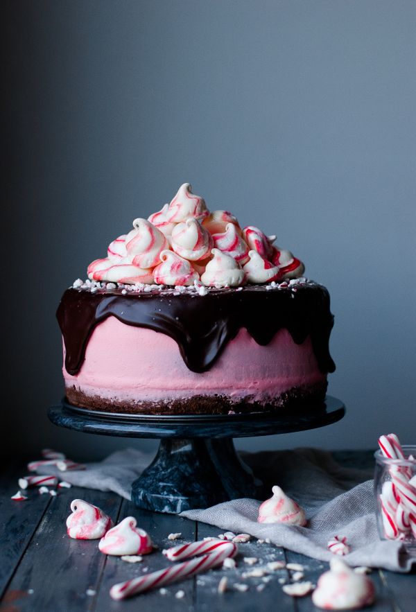 Chocolate Peppermint Holiday Cake