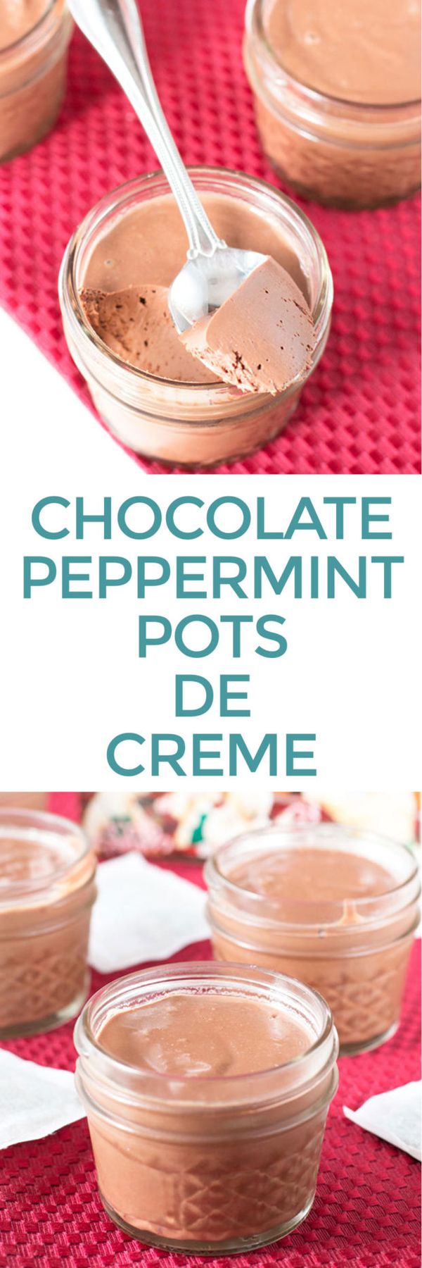 Chocolate Peppermint Pots de Creme