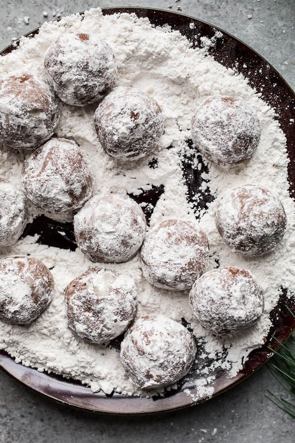 Chocolate Peppermint Snowball Cookies Recipe (Gluten-Free