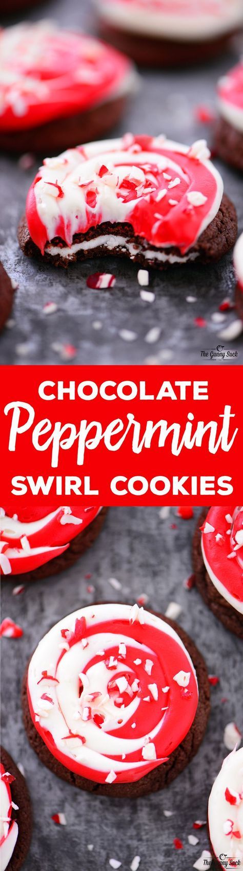 Chocolate Peppermint Stuffed Cookies