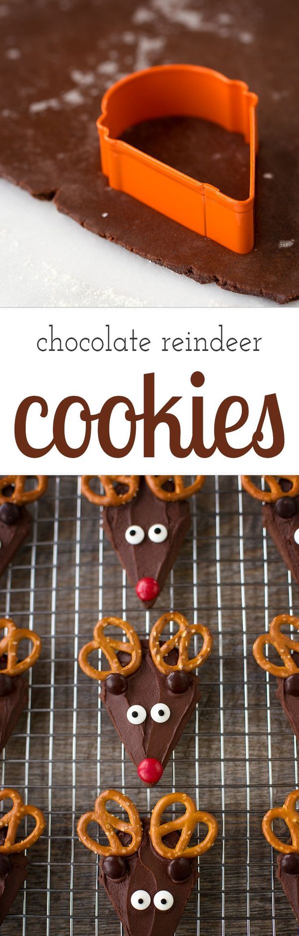 Chocolate Reindeer Cookies