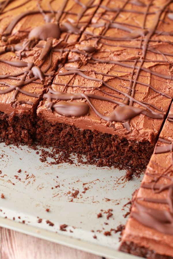 Chocolate Sheet Cake with Chocolate Fudge Frosting