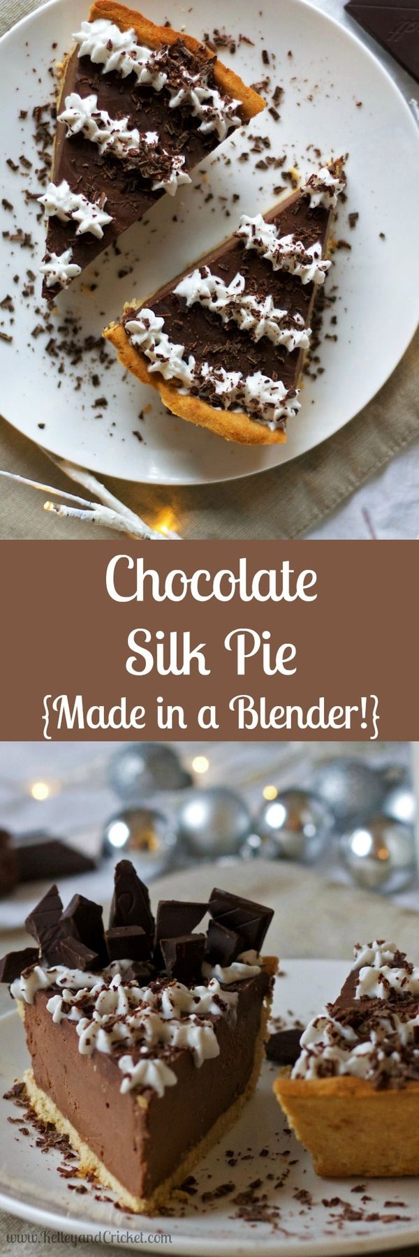 Chocolate Silk Pie (Made in a Blender! Dairy-Free, Grain-Free, Gluten-Free, Paleo