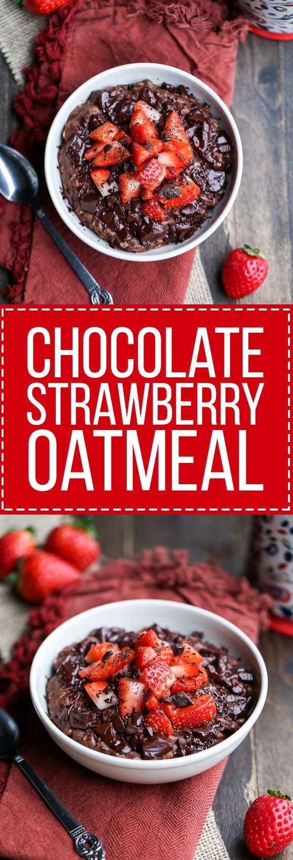 Chocolate Strawberry Oatmeal (GF + Vegan