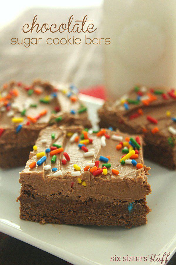 Chocolate Sugar Cookie Bars