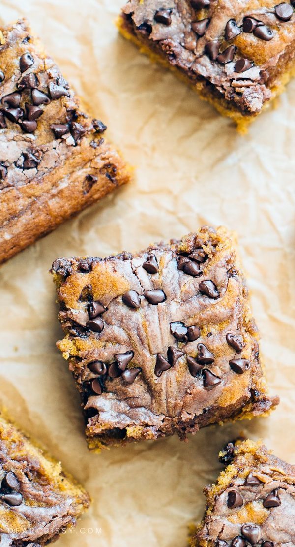 Chocolate-Swirl Pumpkin Bars