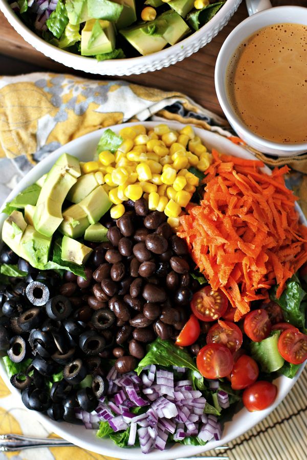 Chopped salad with spicy chipotle dressing