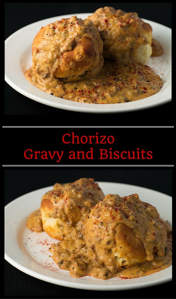 Chorizo Gravy and Biscuits