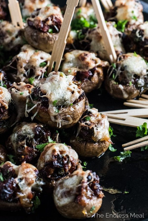 Chorizo Stuffed Mushroom Caps