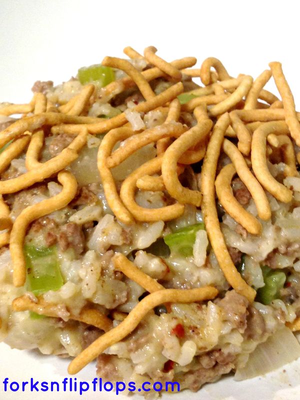 Chow Mein Hamburger Hot Dish