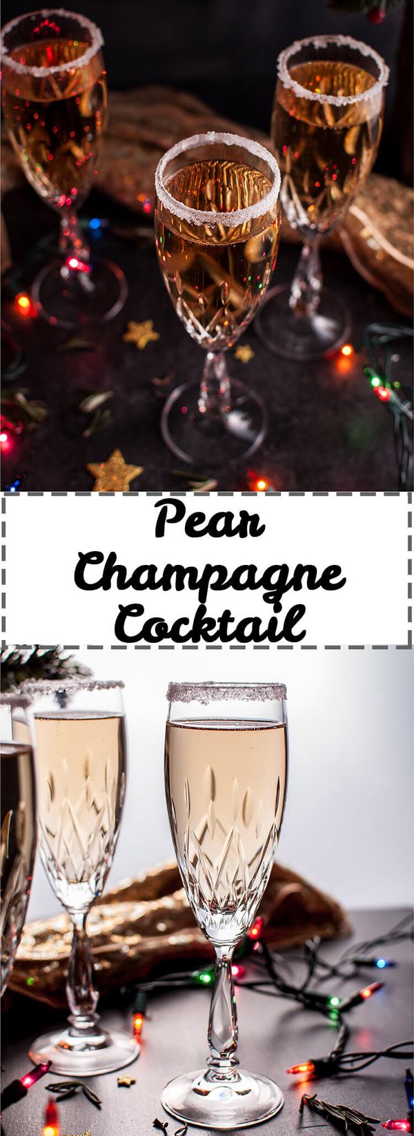 Christmas Pear Champagne Cocktail