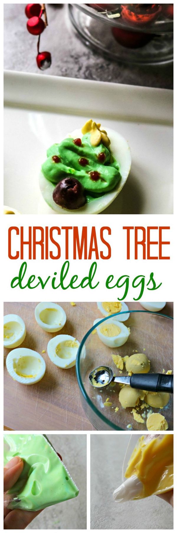 Christmas Tree Deviled Eggs