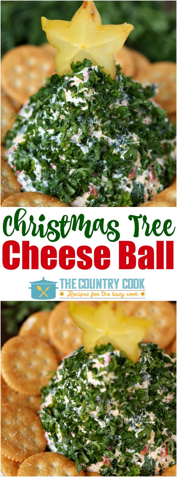 Christmas Tree-Shaped Cheese Ball