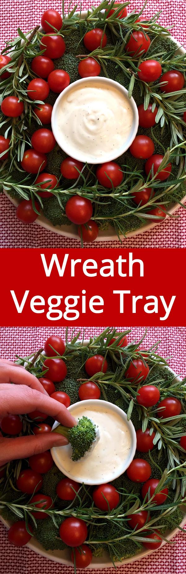 Christmas Wreath Veggie Platter Appetizer Tray