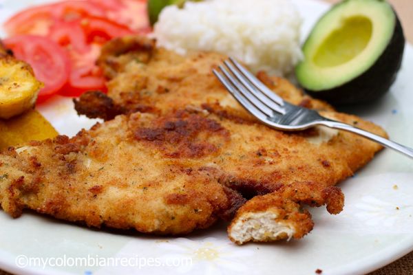 Chuleta de Pollo (Colombian-Style Breaded Chicken Breast