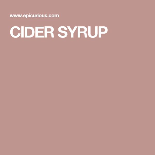 Cider Syrup