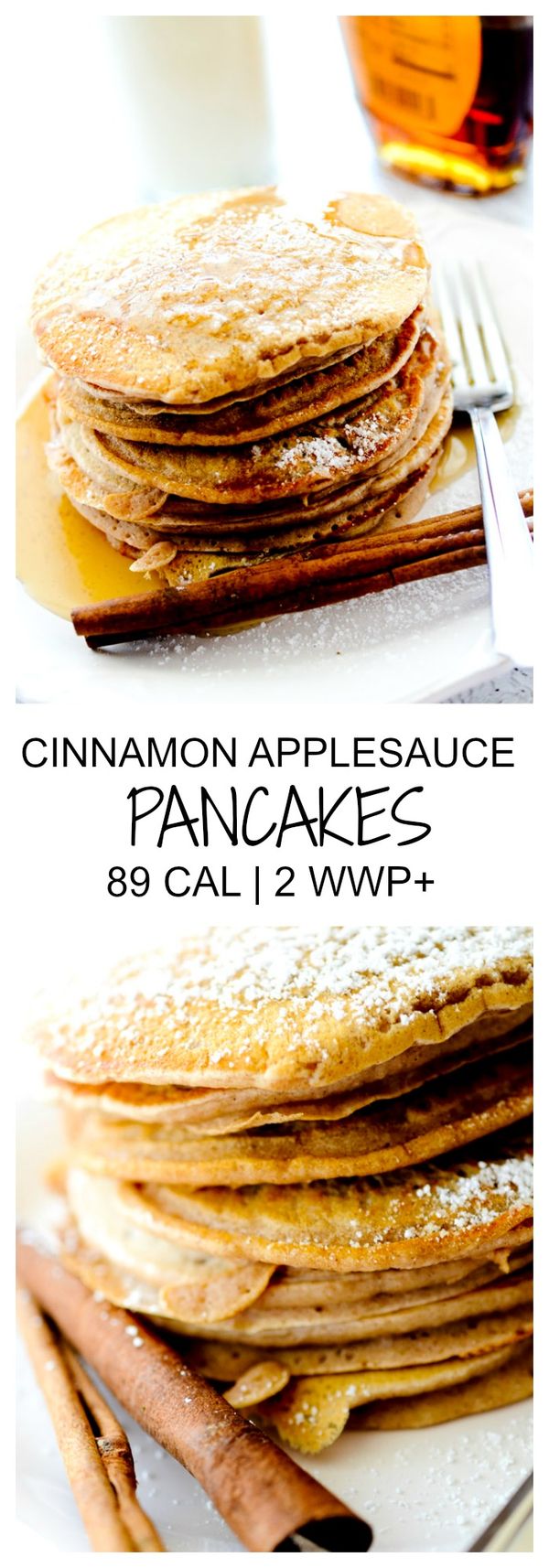 Cinnamon Applesauce Pancakes