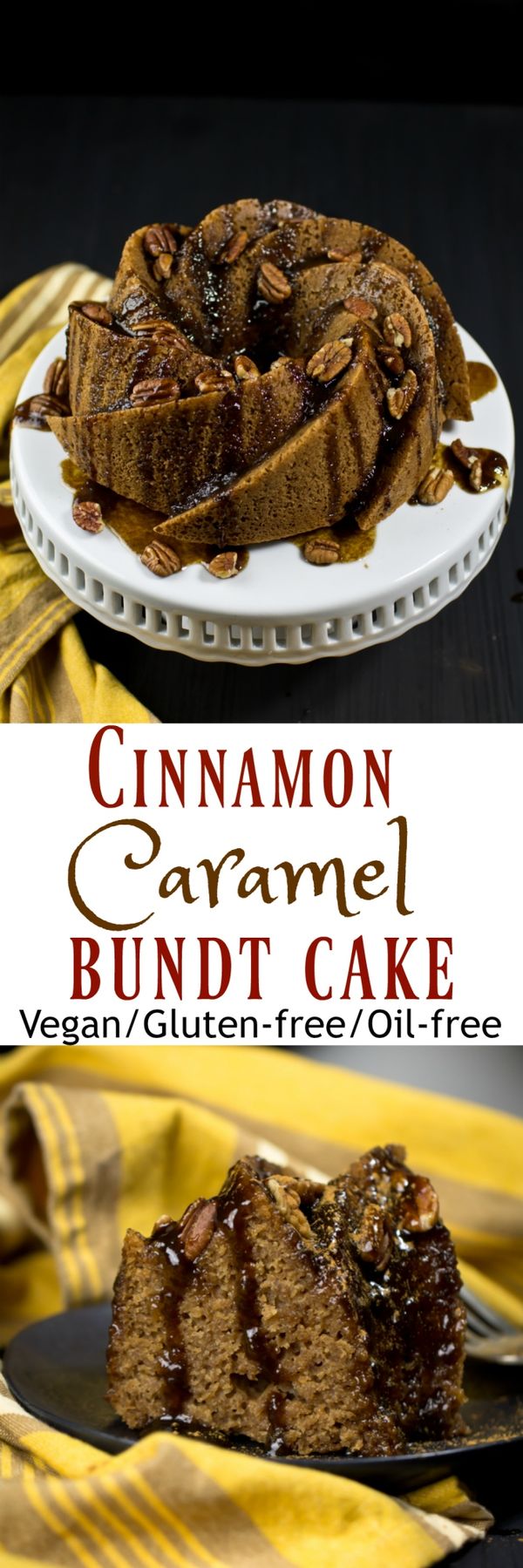 Cinnamon Caramel Bundt Cake (Vegan & Gluten-Free