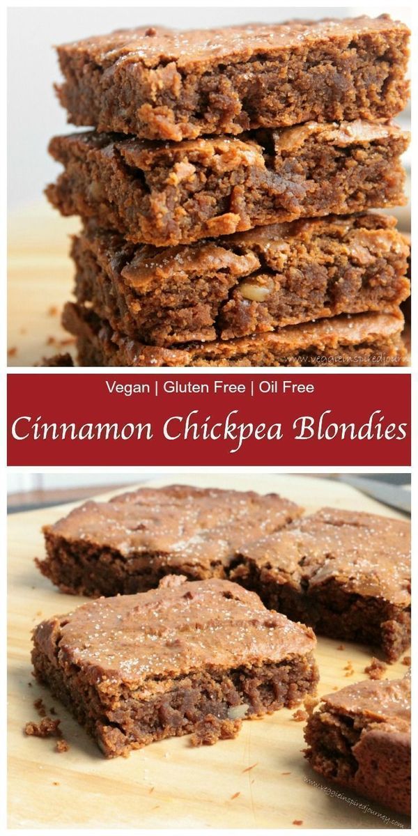 Cinnamon Chickpea Blondies