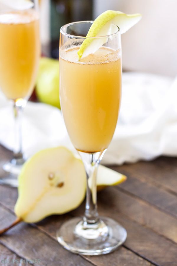 Cinnamon Pear Mimosas