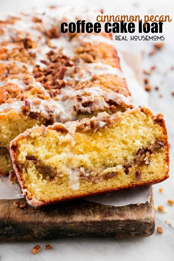 Cinnamon Pecan Coffee Cake Loaf