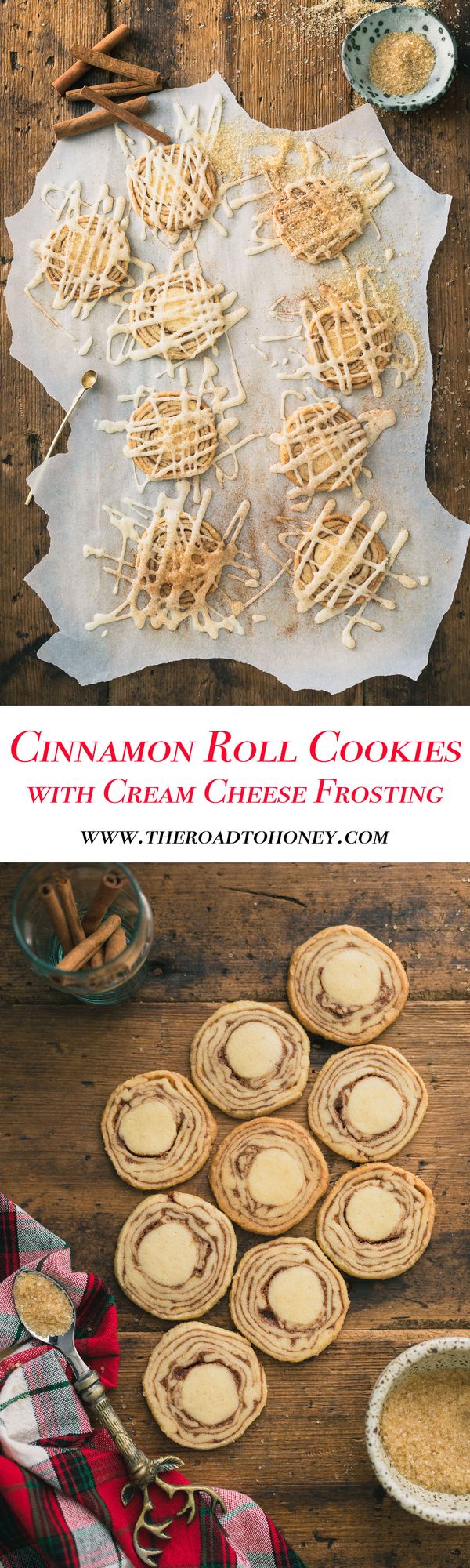 Cinnamon Roll Cookies with Cream Cheese Frosting