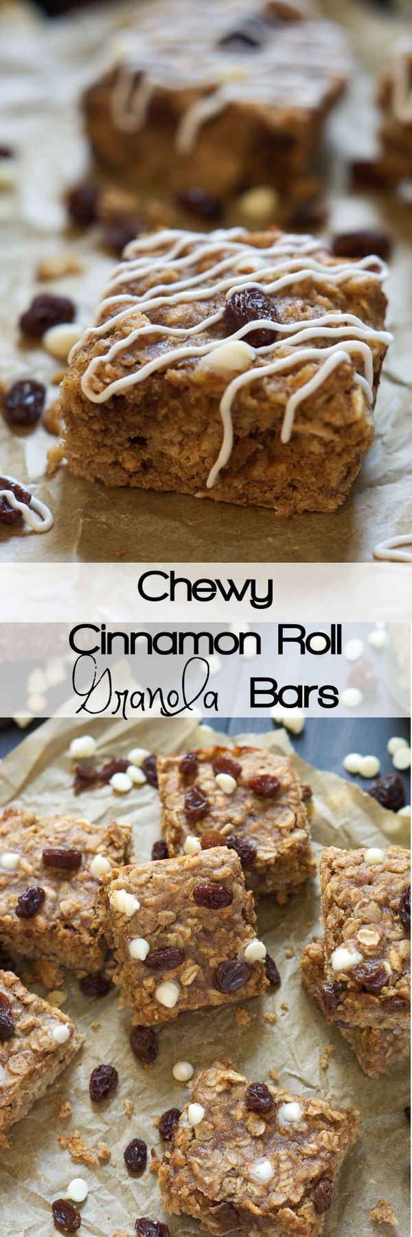 Cinnamon Roll Granola Bars