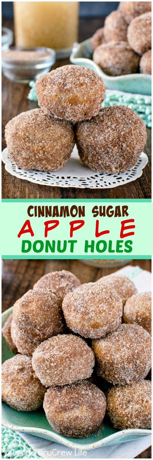 Cinnamon Sugar Apple Donut Holes