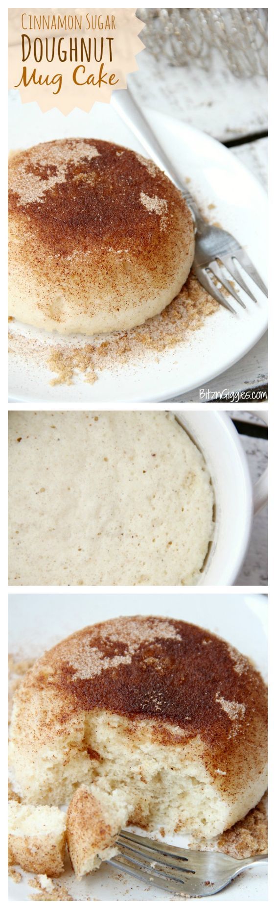 Cinnamon Sugar Doughnut Mug Cake