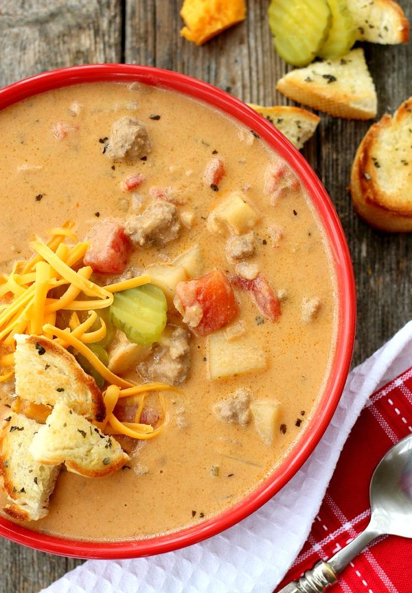 Classic Cheeseburger Soup