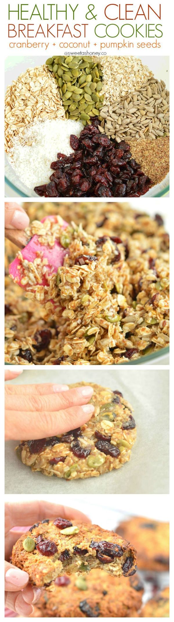 Clean breakfast cookie | Cranberries and coconut cookies