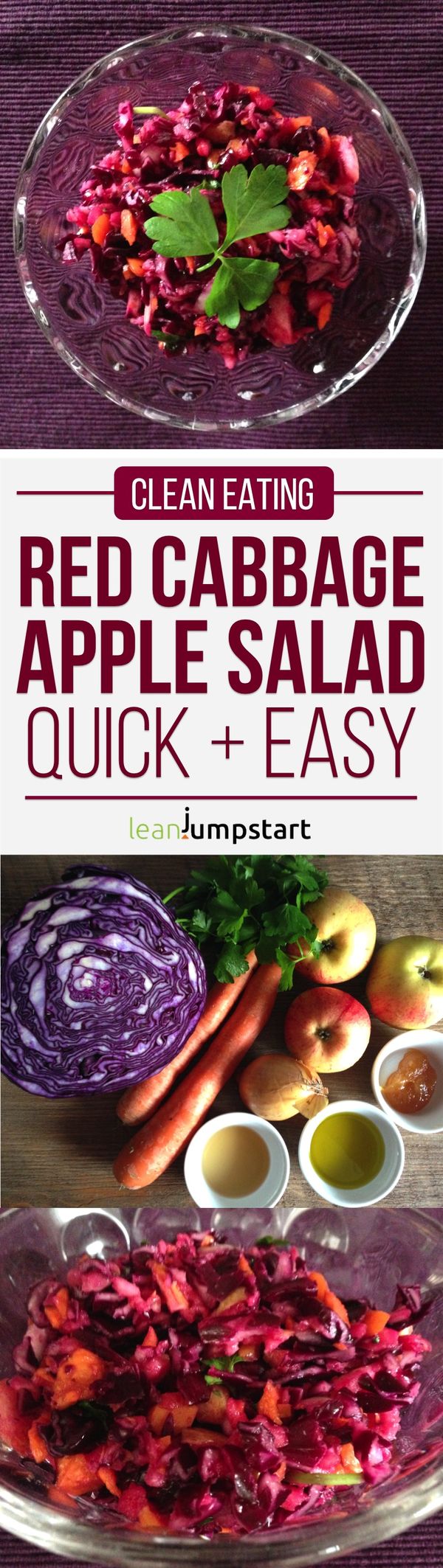 Clean Eating Red Cabbage Salad