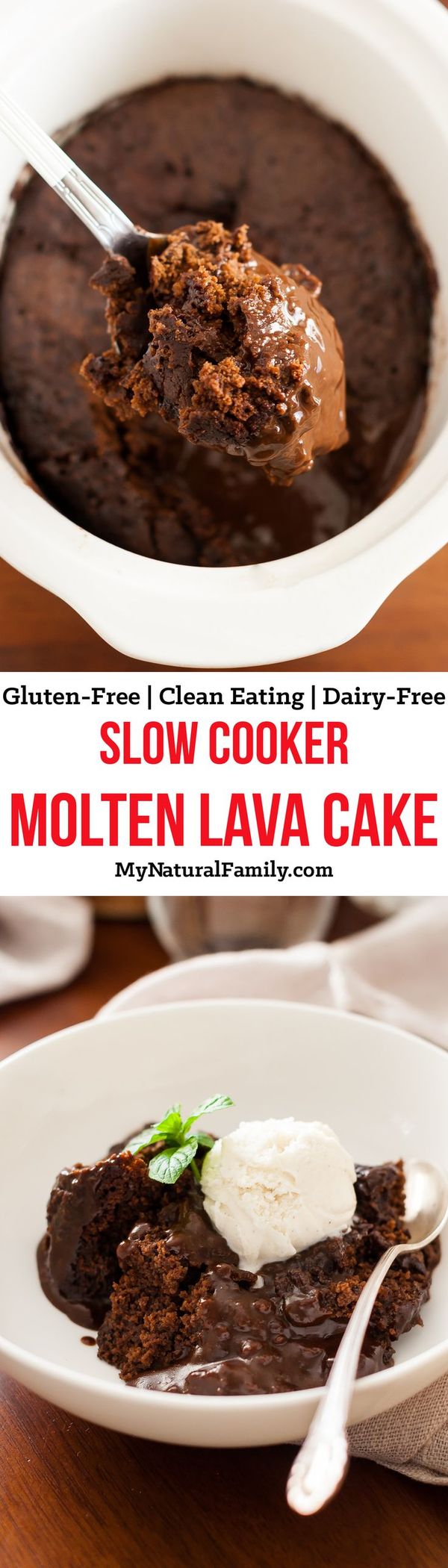 Clean Eating Slow Cooker Molten Lava Cake