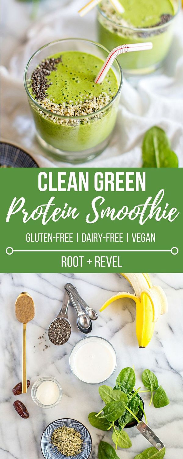 Clean Green Protein Smoothie Recipe (Vegan