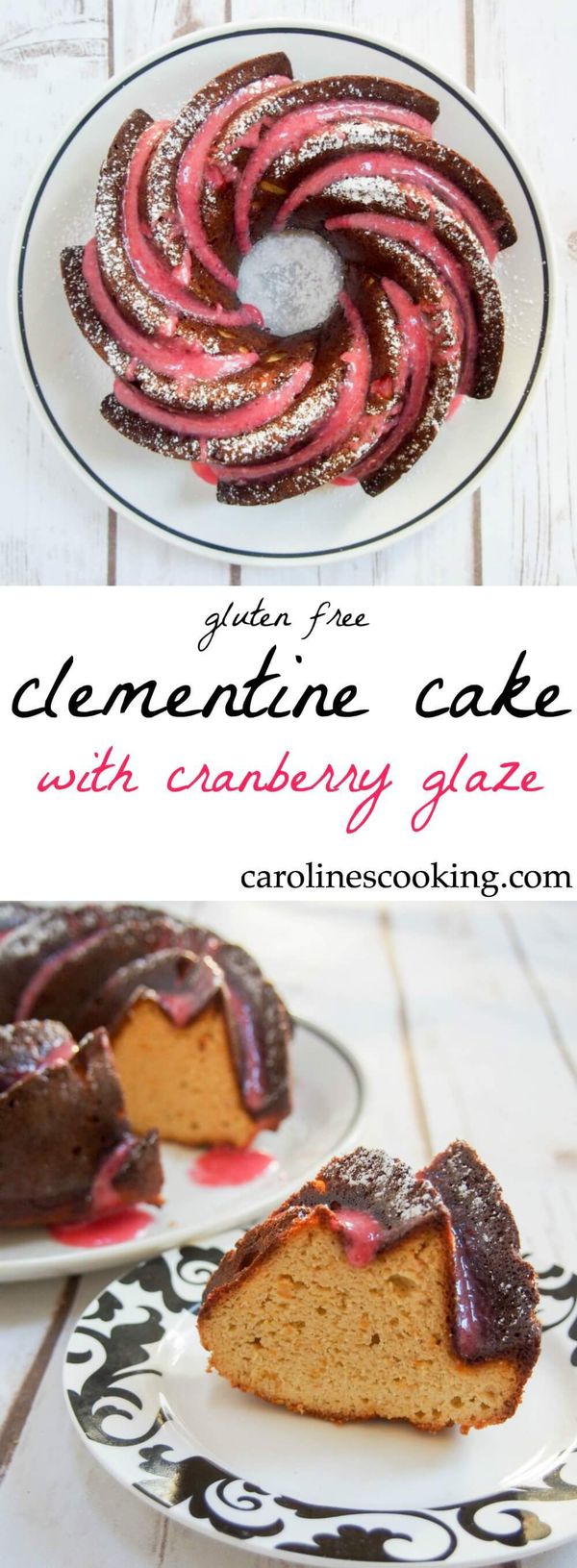 Clementine cake with cranberry glaze (GF #SundaySupper