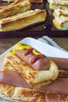 Cloud Bread Hot Dog Rolls