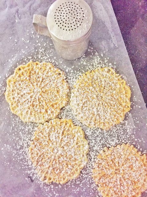 Coconut Almond Pizzelles