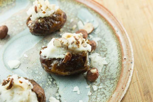 Coconut and Hazelnut Stuffed Dates