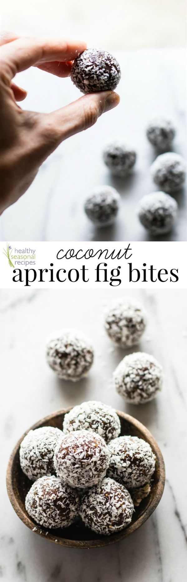 Coconut apricot fig bites