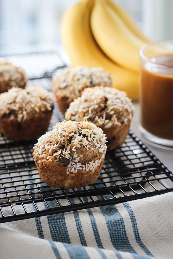 Coconut Chocolate Chip Banana Muffins