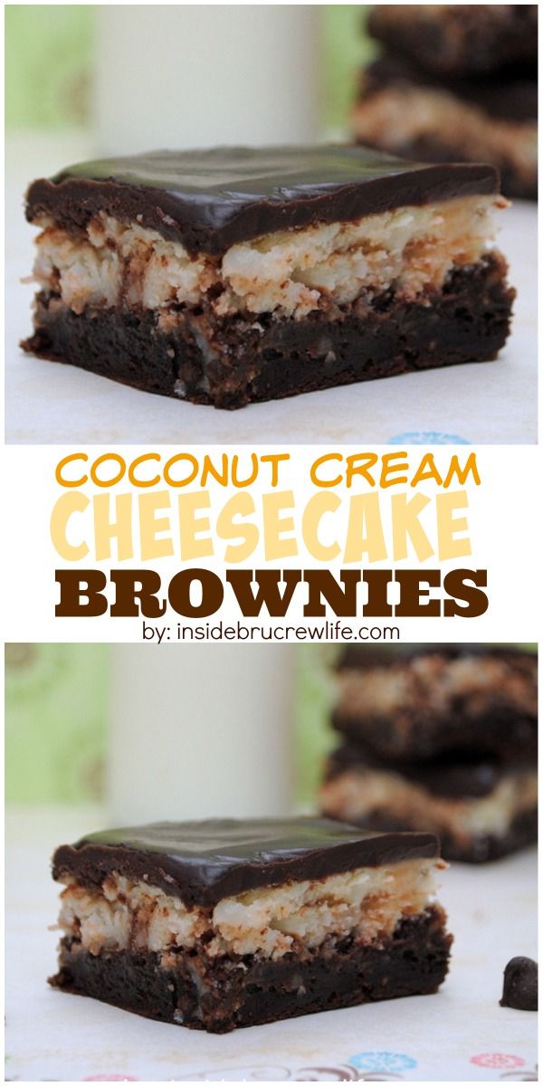 Coconut Cream Cheesecake Brownies